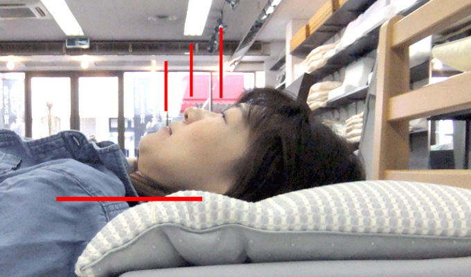枕のオーダーメイドを大阪 睡眠改善研究室ですると 女性3