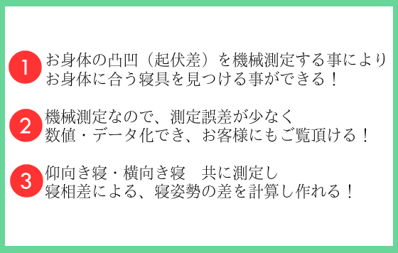 オーダーメイド枕の、第一 機械測定 大阪 睡眠改善研究室 まとめ
